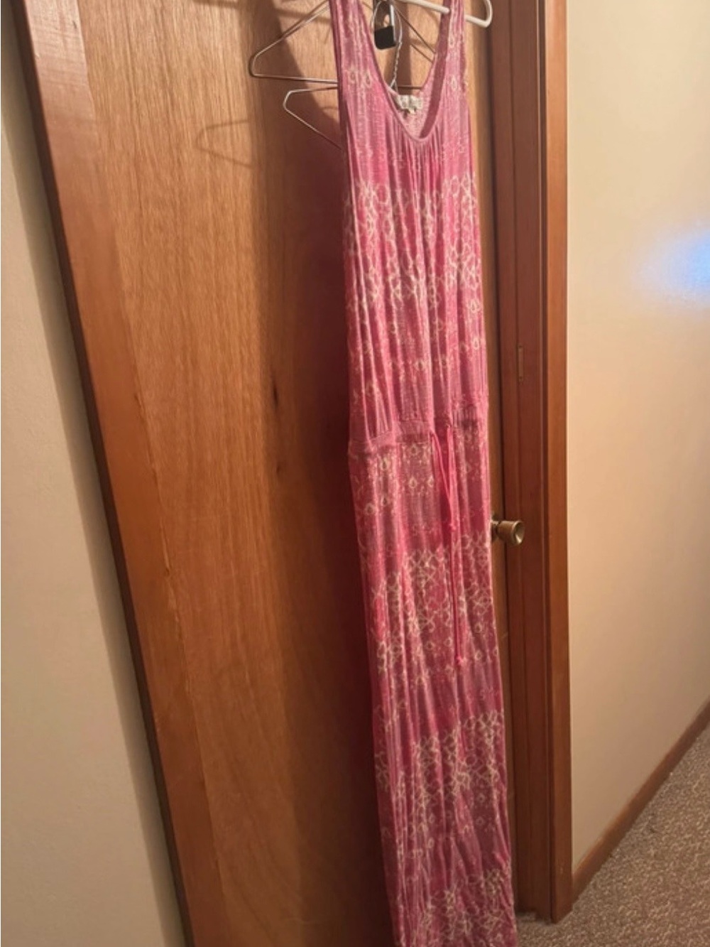 Margaritaville Pink and White Sleeveless Maxi Dress